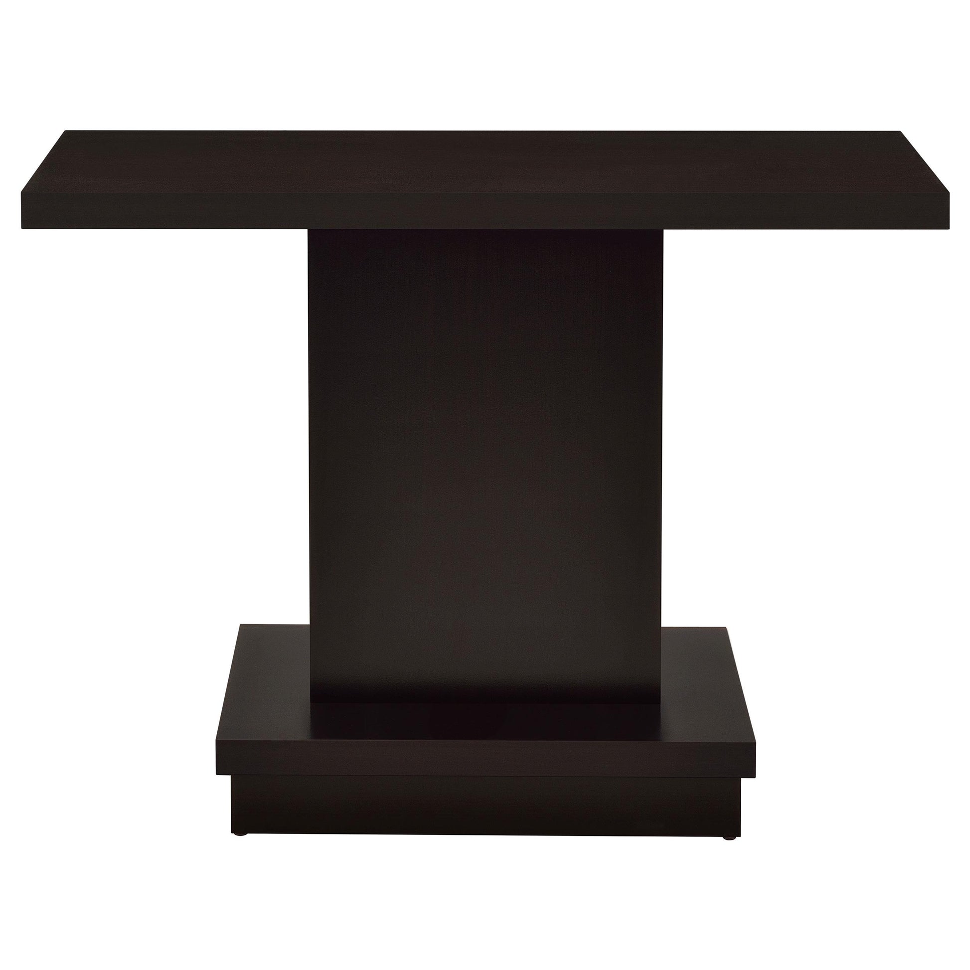  Coaster Furniture Reston 705169 Engineered Wood Pedestal Console Table - Cappuccino IMAGE 2