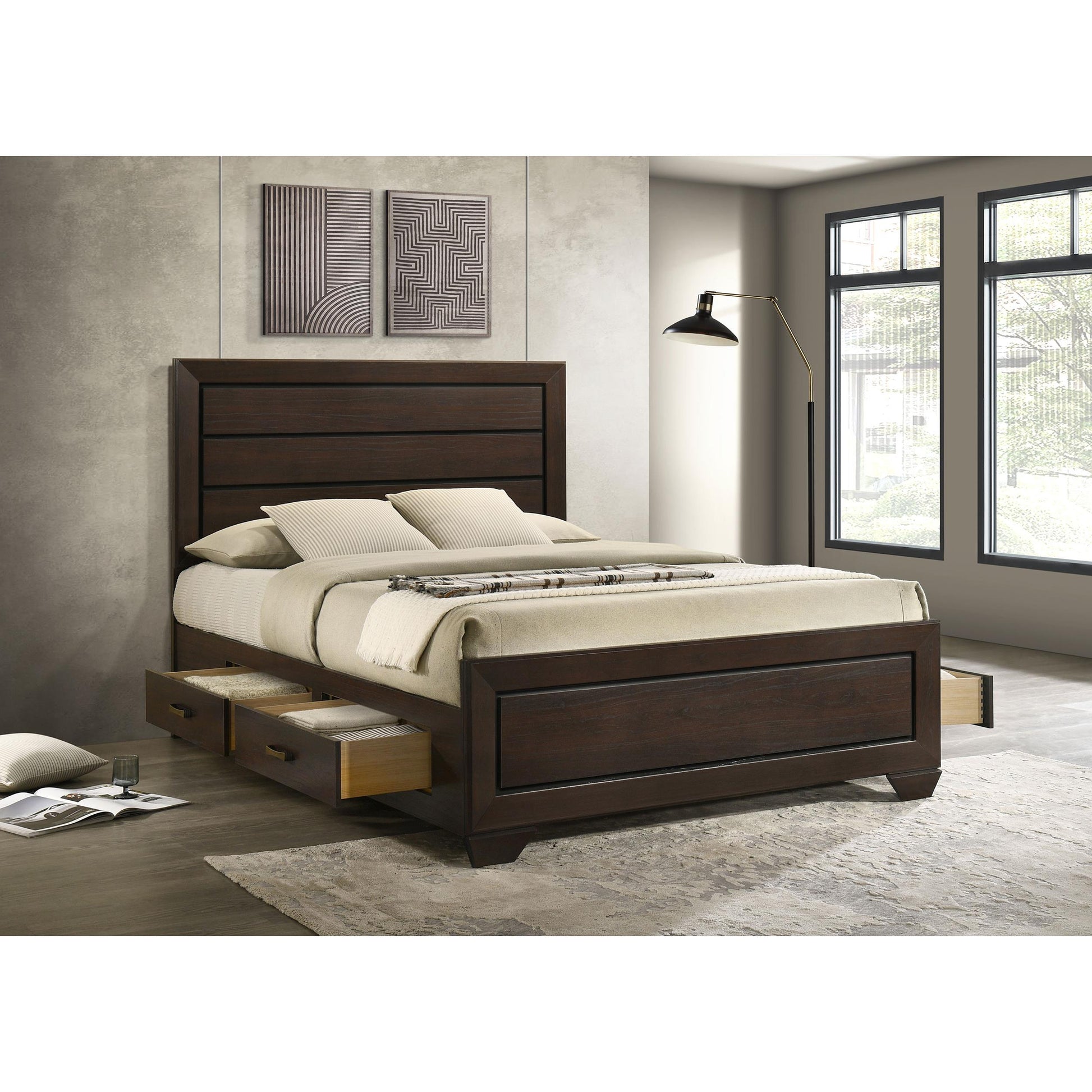  Size_Queen  -- Coaster Furniture Kauffman Panel Bed with Storage IMAGE 10