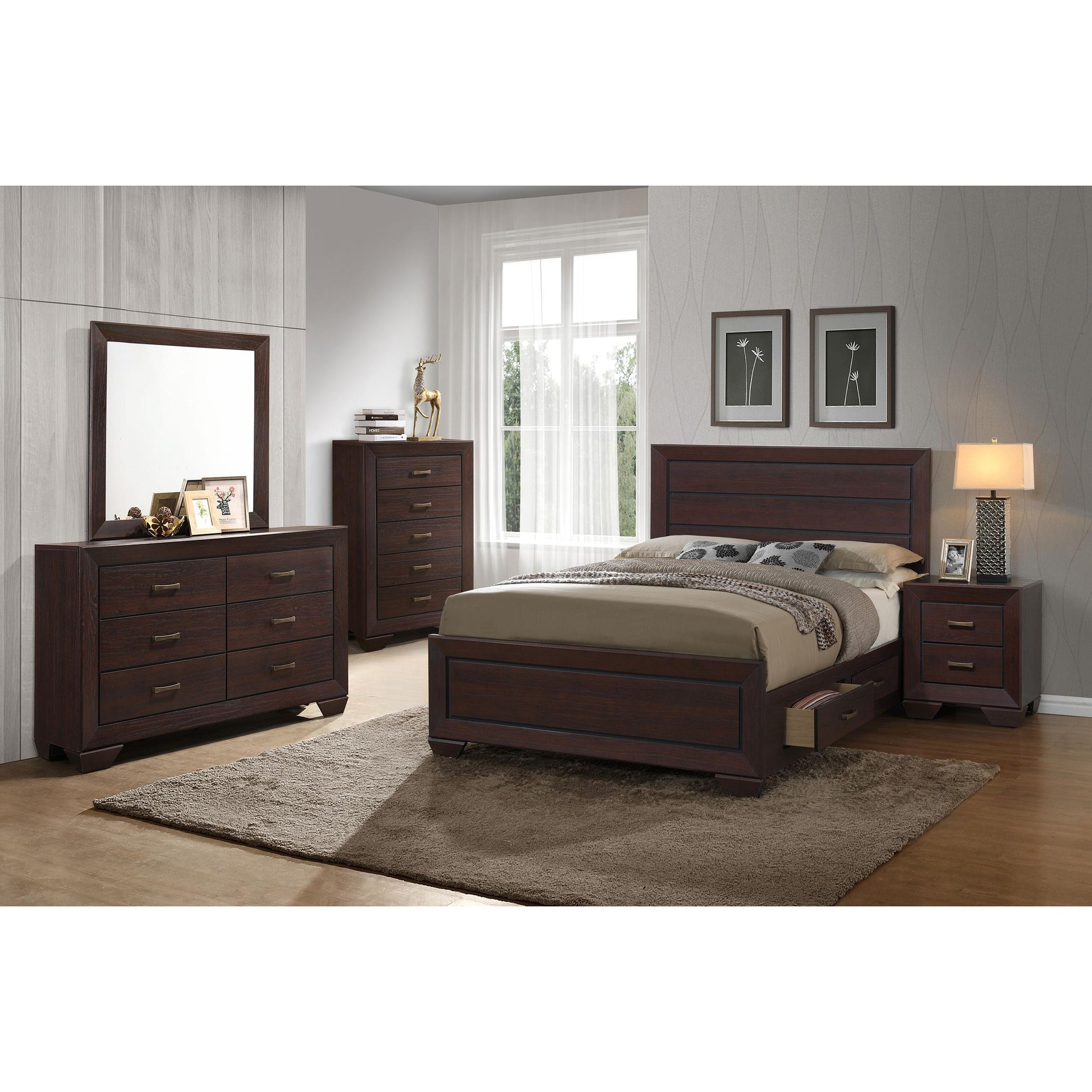  Size_Queen  -- Coaster Furniture Kauffman Panel Bed with Storage IMAGE 11