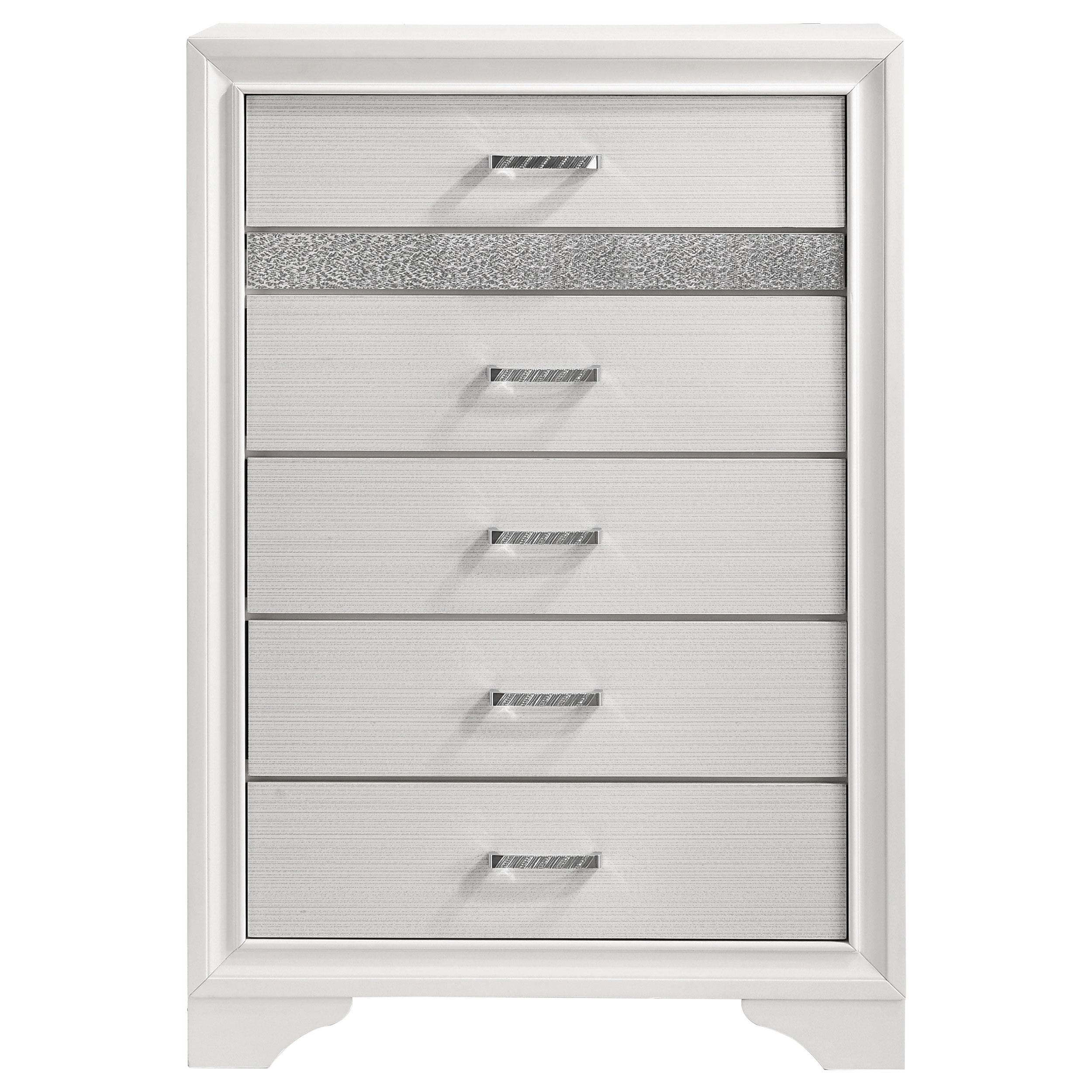  Coaster Furniture Miranda 205115 5-Drawer Bedroom Chest - White IMAGE 2