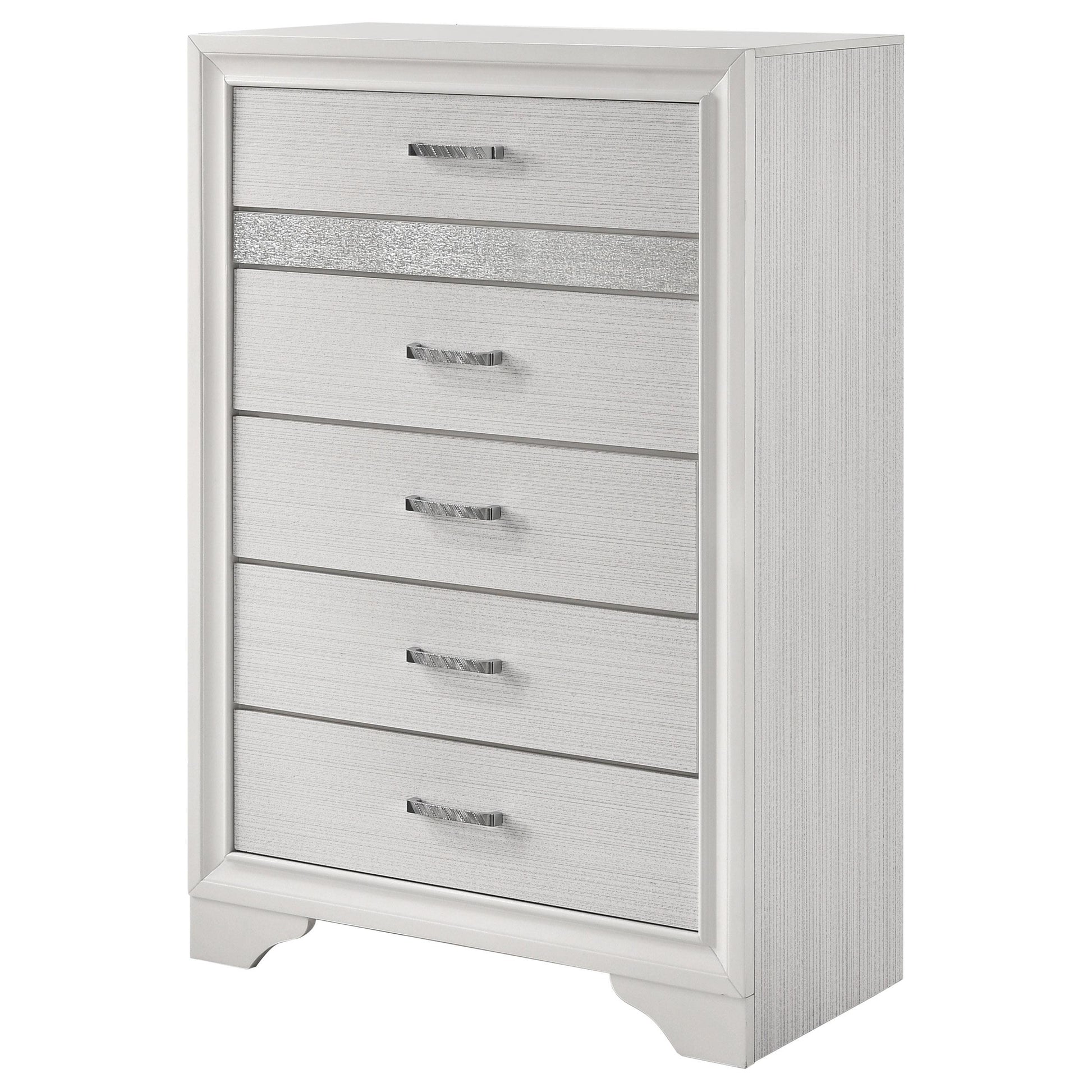  Coaster Furniture Miranda 205115 5-Drawer Bedroom Chest - White IMAGE 3