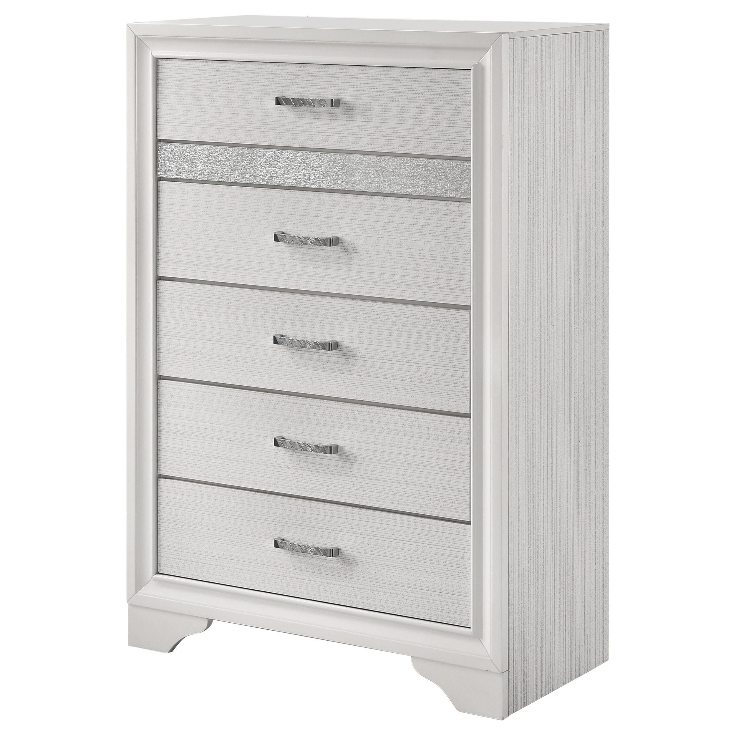  Coaster Furniture Miranda 205115 5-Drawer Bedroom Chest - White IMAGE 3