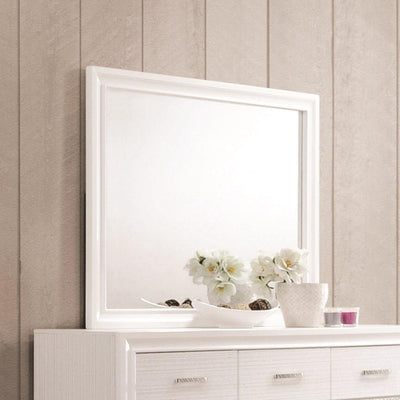  Coaster Furniture Miranda 205114 Dresser Mirror - White IMAGE 1