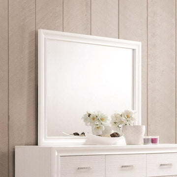  Coaster Furniture Miranda 205114 Dresser Mirror - White IMAGE 1