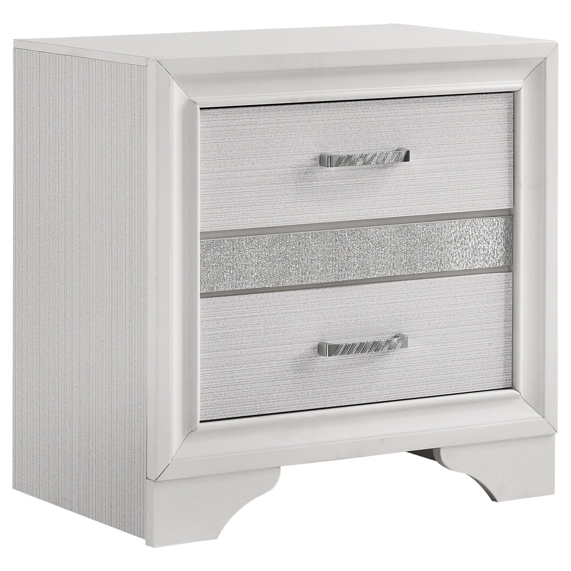  Coaster Furniture Miranda 205112 2-Drawer Nightstand - White IMAGE 1