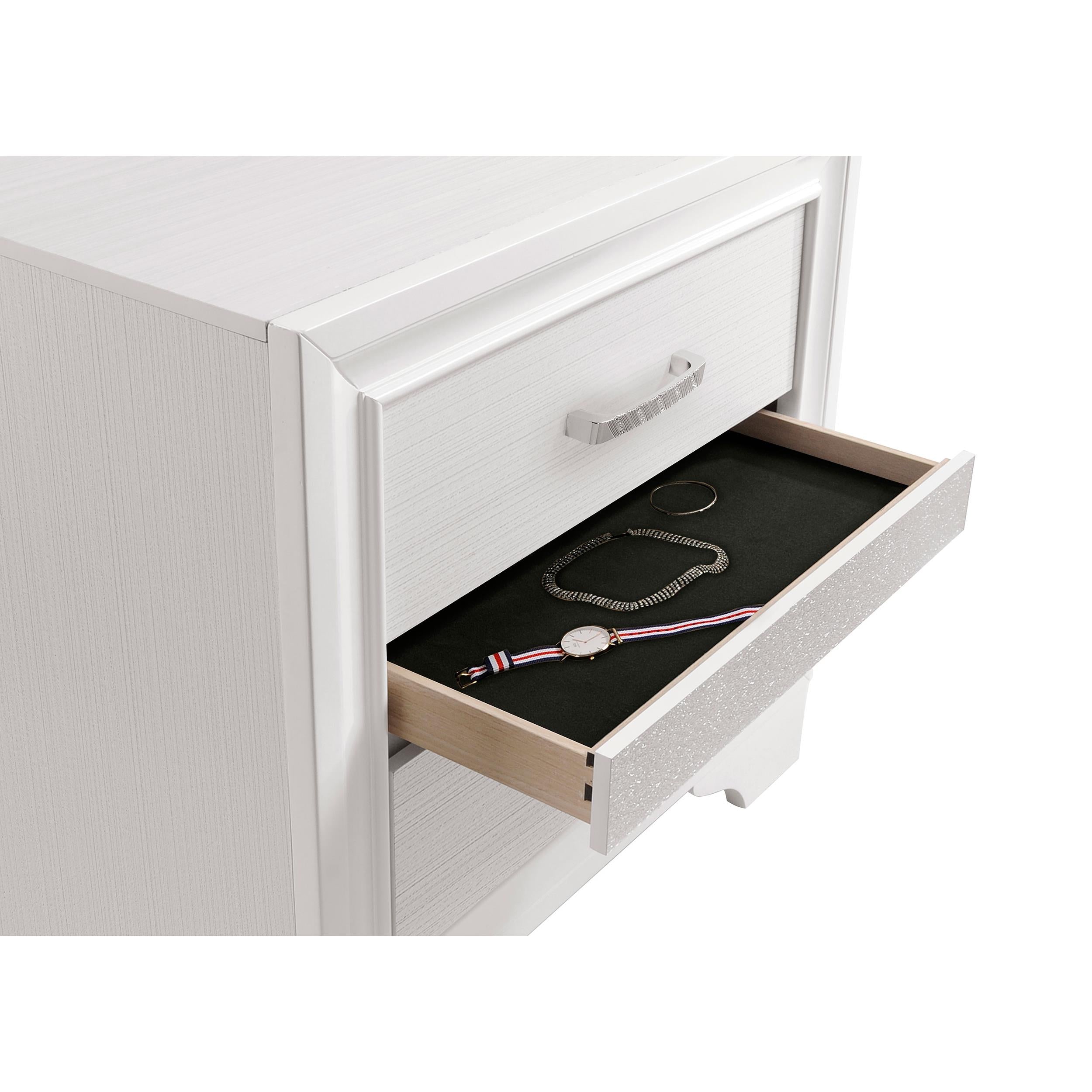  Coaster Furniture Miranda 205112 2-Drawer Nightstand - White IMAGE 11