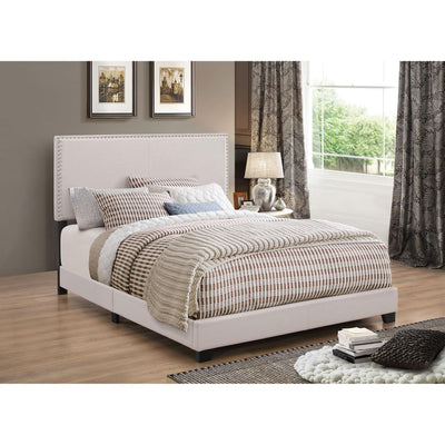  Size_Queen -- Boyd 350051Q Upholstered Queen Panel Bed - Ivory IMAGE 1