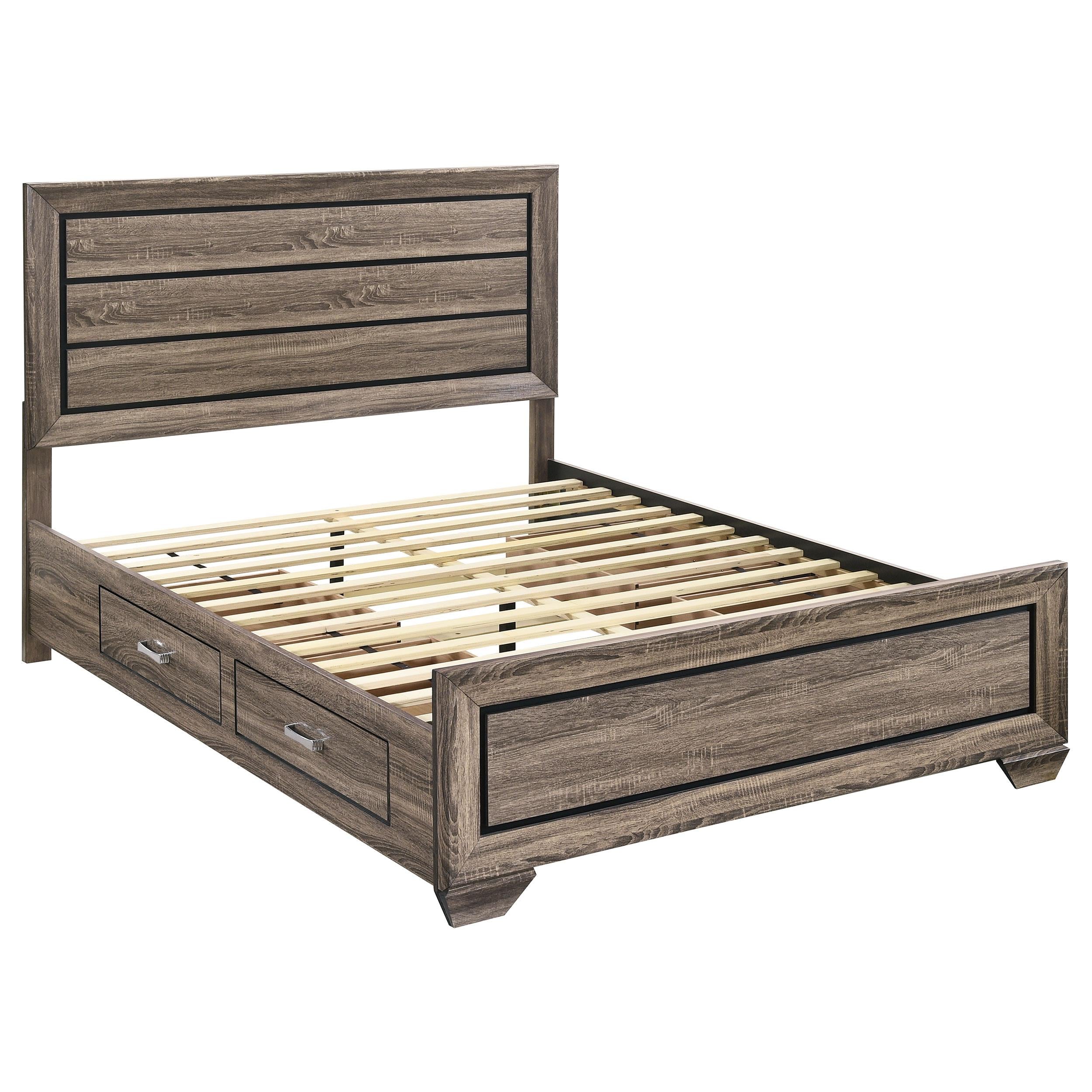  Size_Queen  -- Kauffman Panel Bed with Storage IMAGE 1