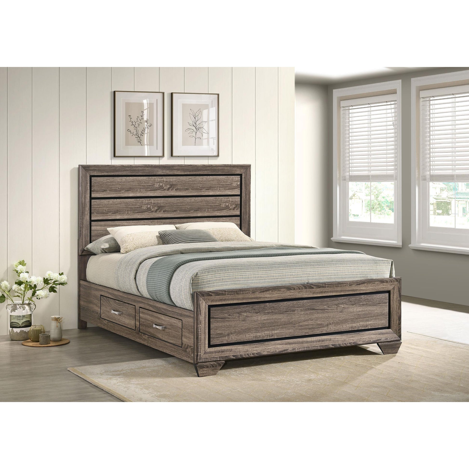  Size_Queen  -- Kauffman Panel Bed with Storage IMAGE 9