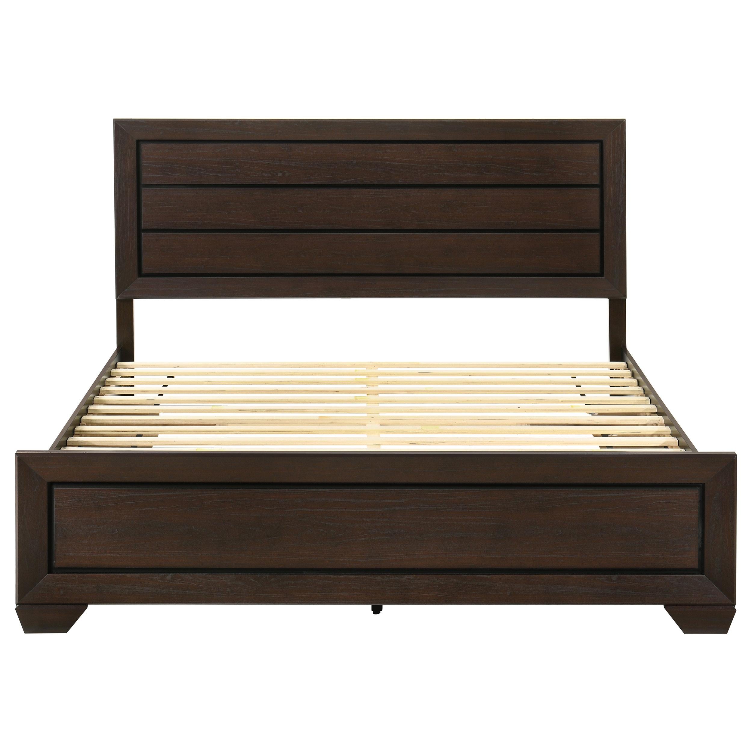  Coaster Furniture Kauffman 204390KE Wood Eastern King Storage Panel Bed - Dark Cocoa IMAGE 5