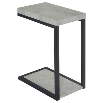  Coaster Furniture Beck 902933 Engineered Wood C-Shape Sofa Side Table - Cement IMAGE 1