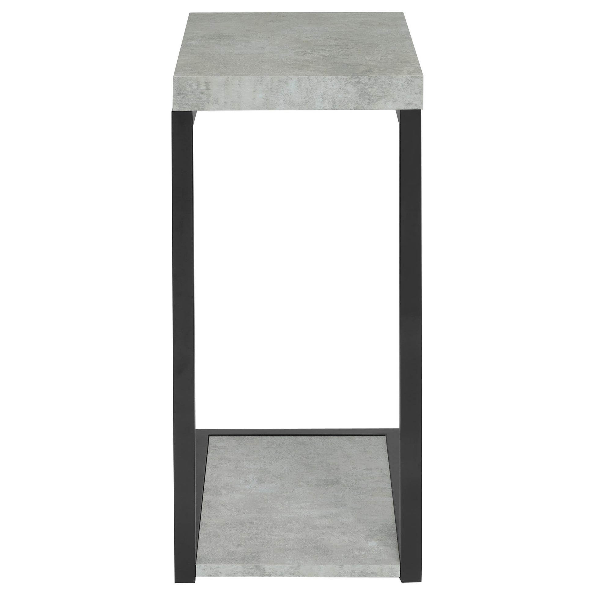  Coaster Furniture Beck 902933 Engineered Wood C-Shape Sofa Side Table - Cement IMAGE 4
