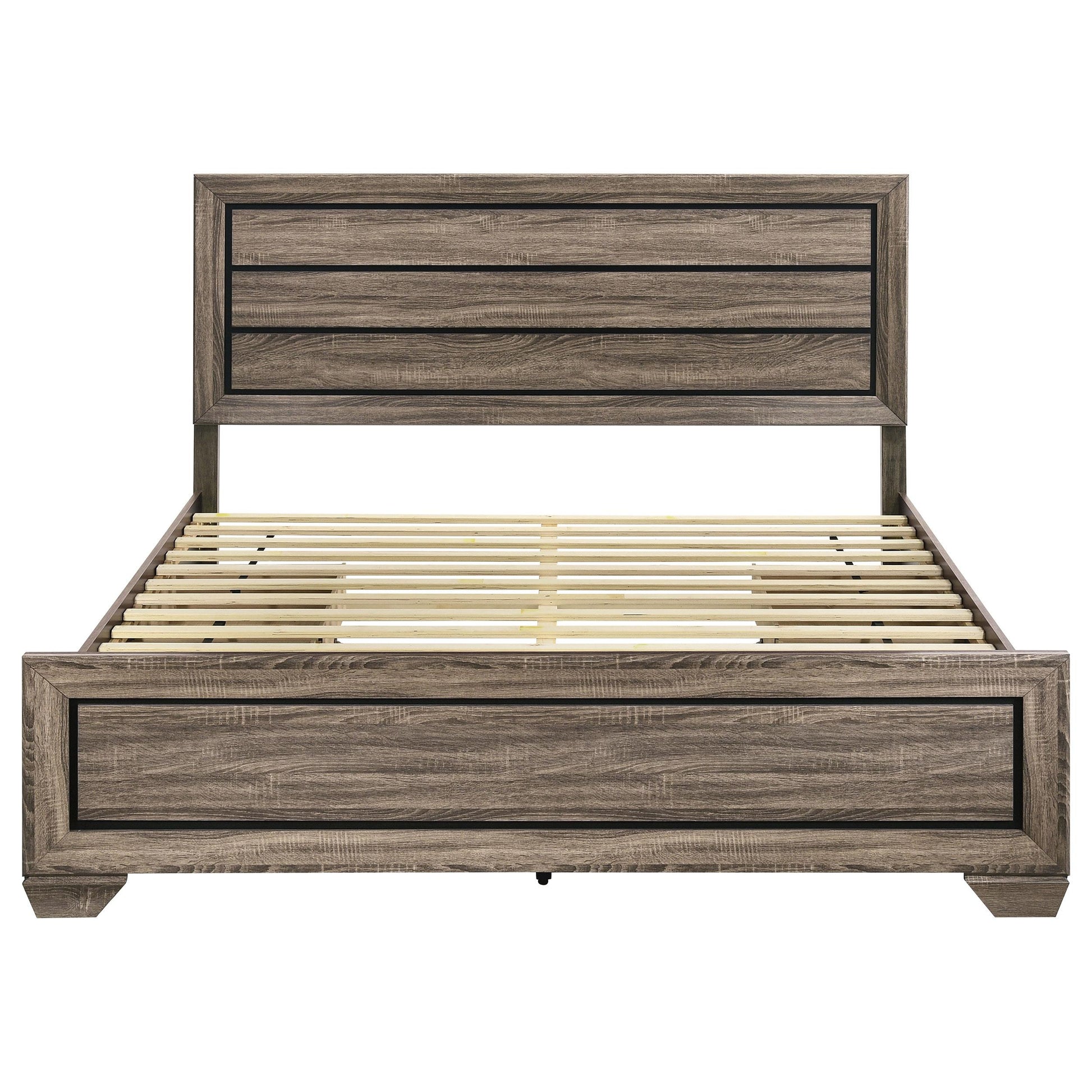  Size_King -- Kauffman 204190KE Wood Eastern King Storage Panel Bed - Washed Taupe IMAGE 5