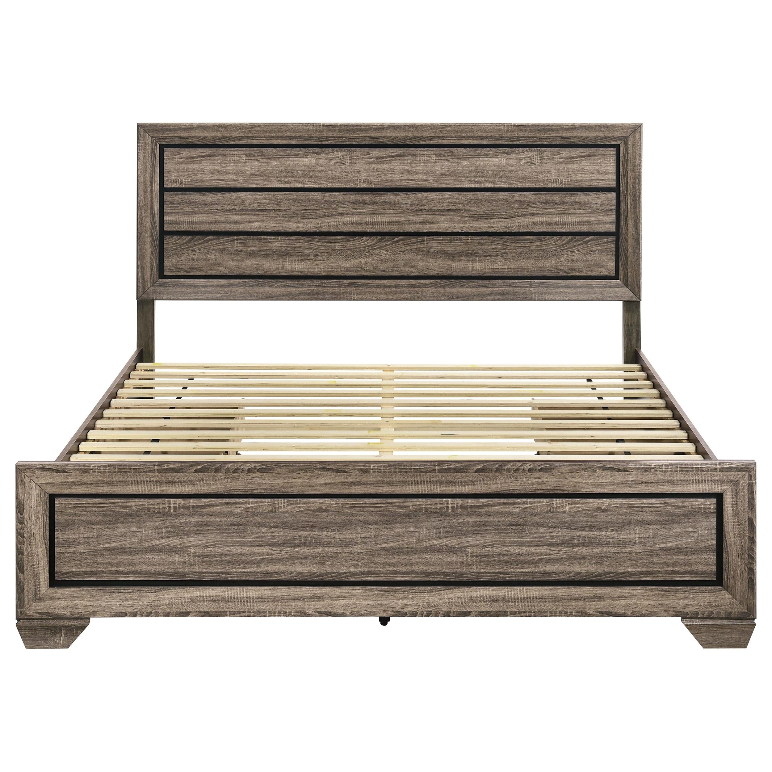  Size_King -- Kauffman 204190KE Wood Eastern King Storage Panel Bed - Washed Taupe IMAGE 5