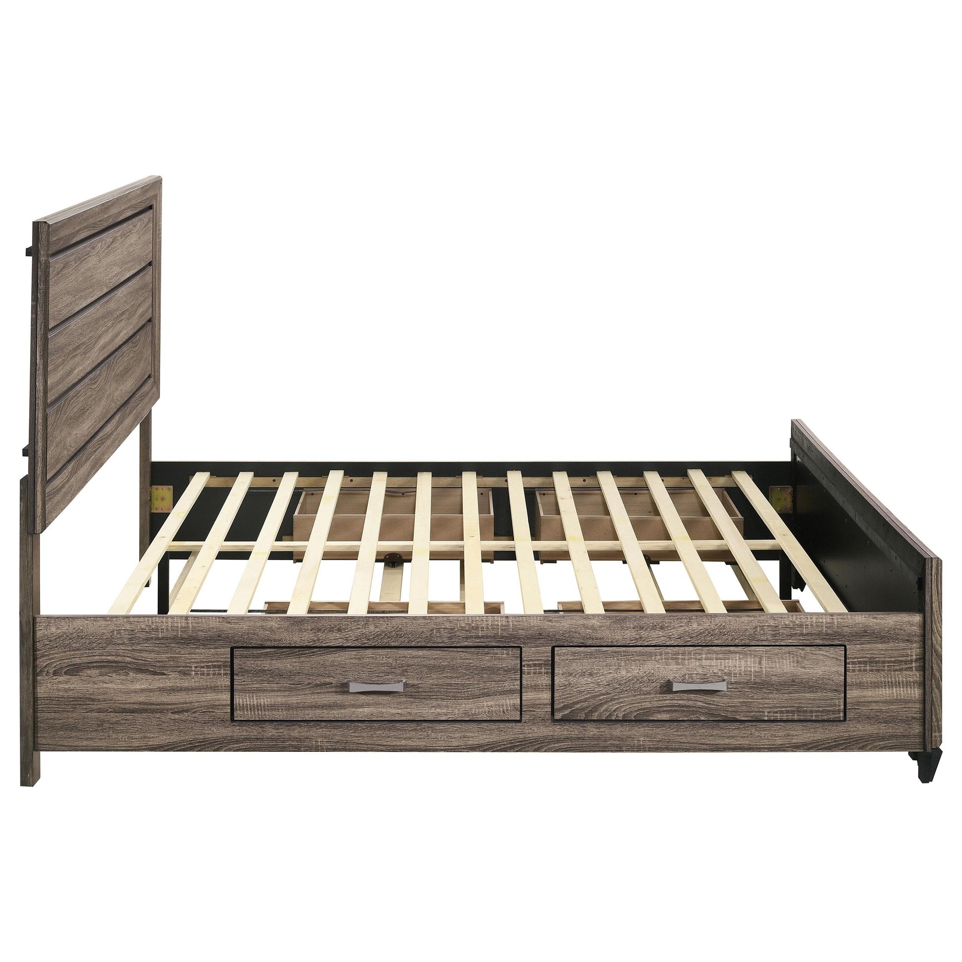  Size_King -- Kauffman 204190KE Wood Eastern King Storage Panel Bed - Washed Taupe IMAGE 8