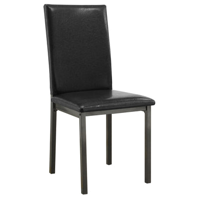  Coaster Furniture Garza 100612 Upholstered Dining Side Chair - Black (Set of 2) IMAGE 1