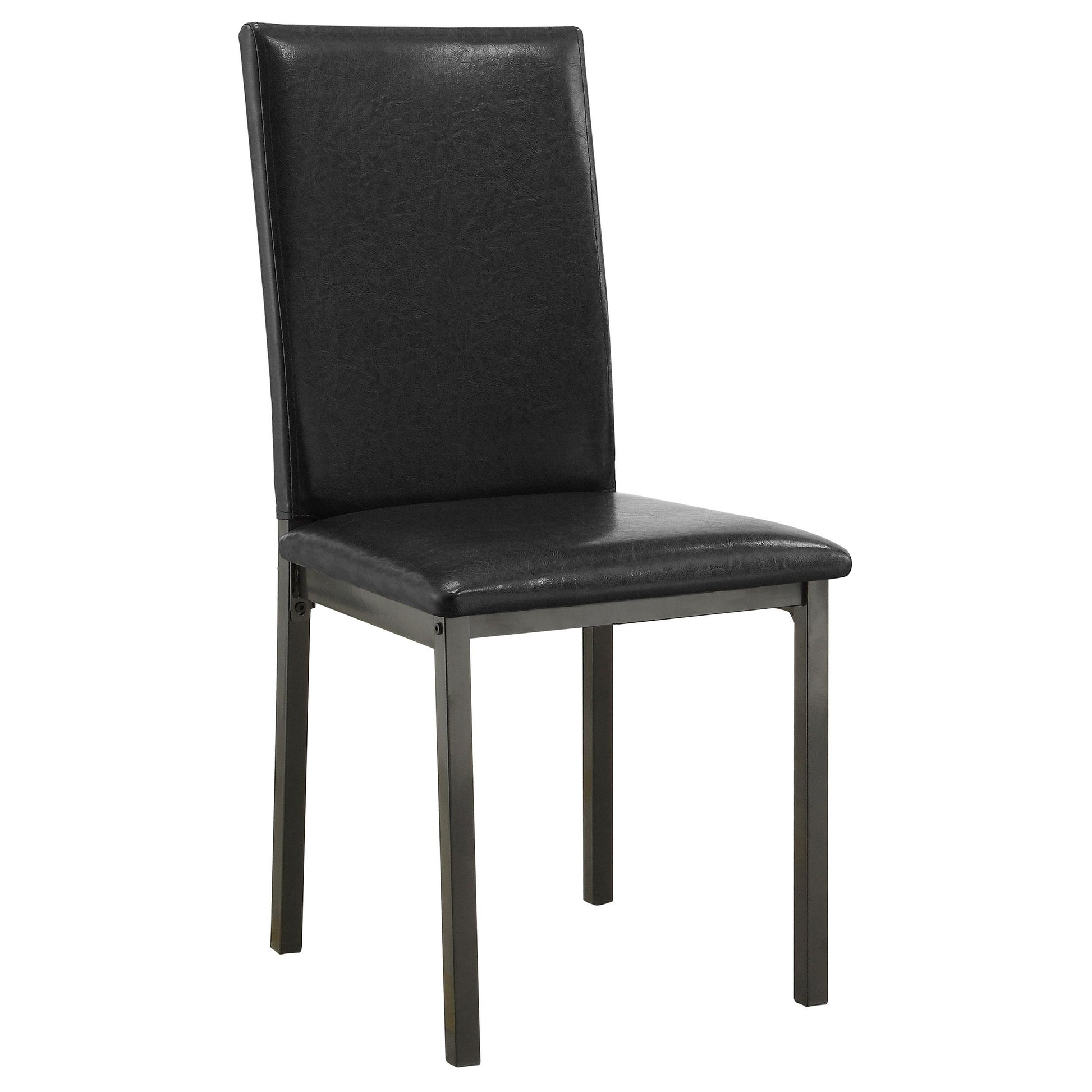  Coaster Furniture Garza 100612 Upholstered Dining Side Chair - Black (Set of 2) IMAGE 1