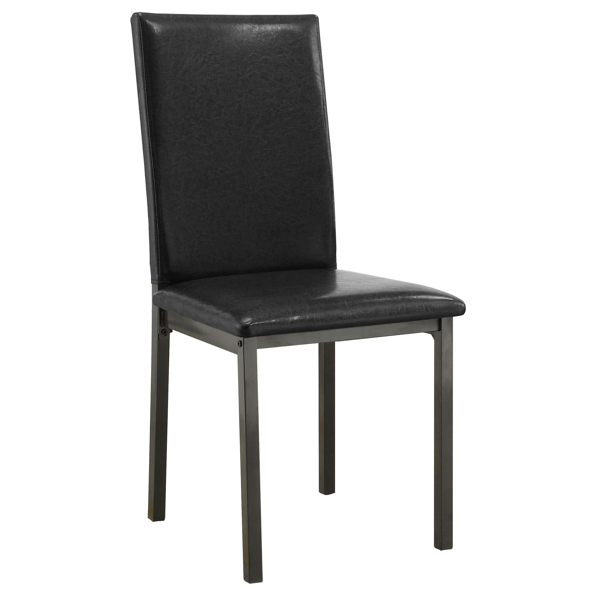  Coaster Furniture Garza 100612 Upholstered Dining Side Chair - Black (Set of 2) IMAGE 1