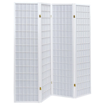  Coaster Furniture Roberto 902626 4-Panel Room Divider Folding Shoji Screen - White IMAGE 1