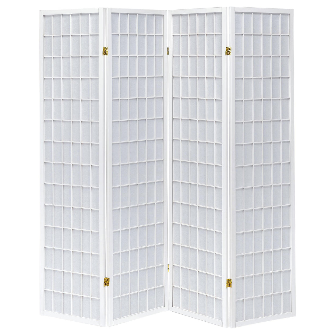  Coaster Furniture Roberto 902626 4-Panel Room Divider Folding Shoji Screen - White IMAGE 1