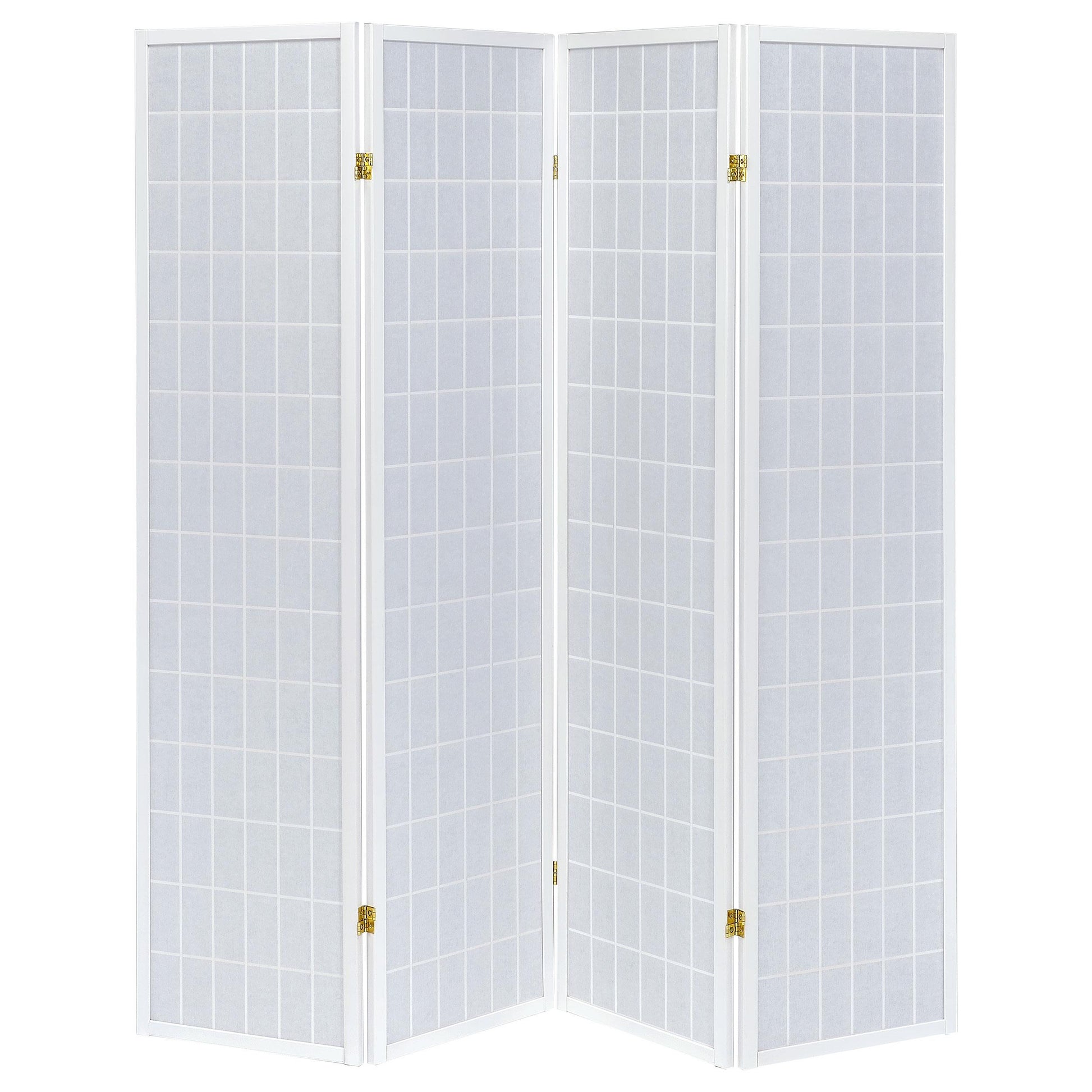  Coaster Furniture Roberto 902626 4-Panel Room Divider Folding Shoji Screen - White IMAGE 3