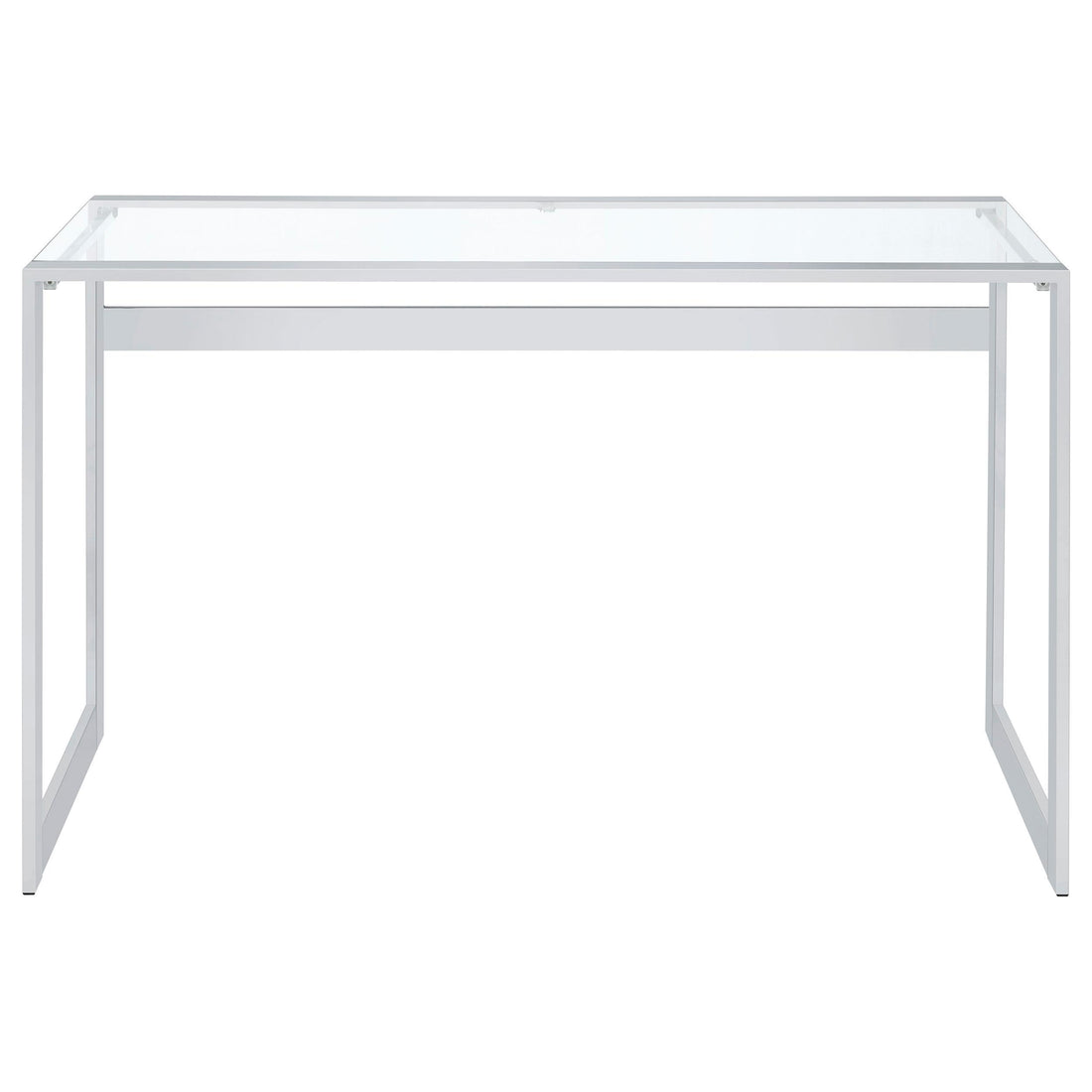  Coaster Furniture Hartford 800746 47-inch Glass Top Writing Desk - Chrome IMAGE 1