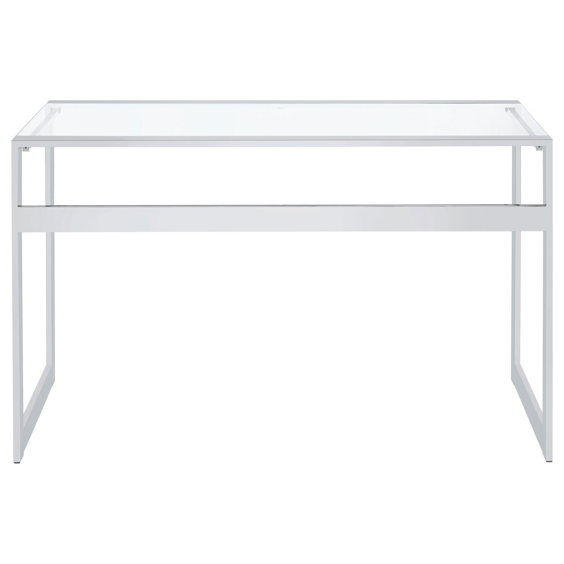  Coaster Furniture Hartford 800746 47-inch Glass Top Writing Desk - Chrome IMAGE 6