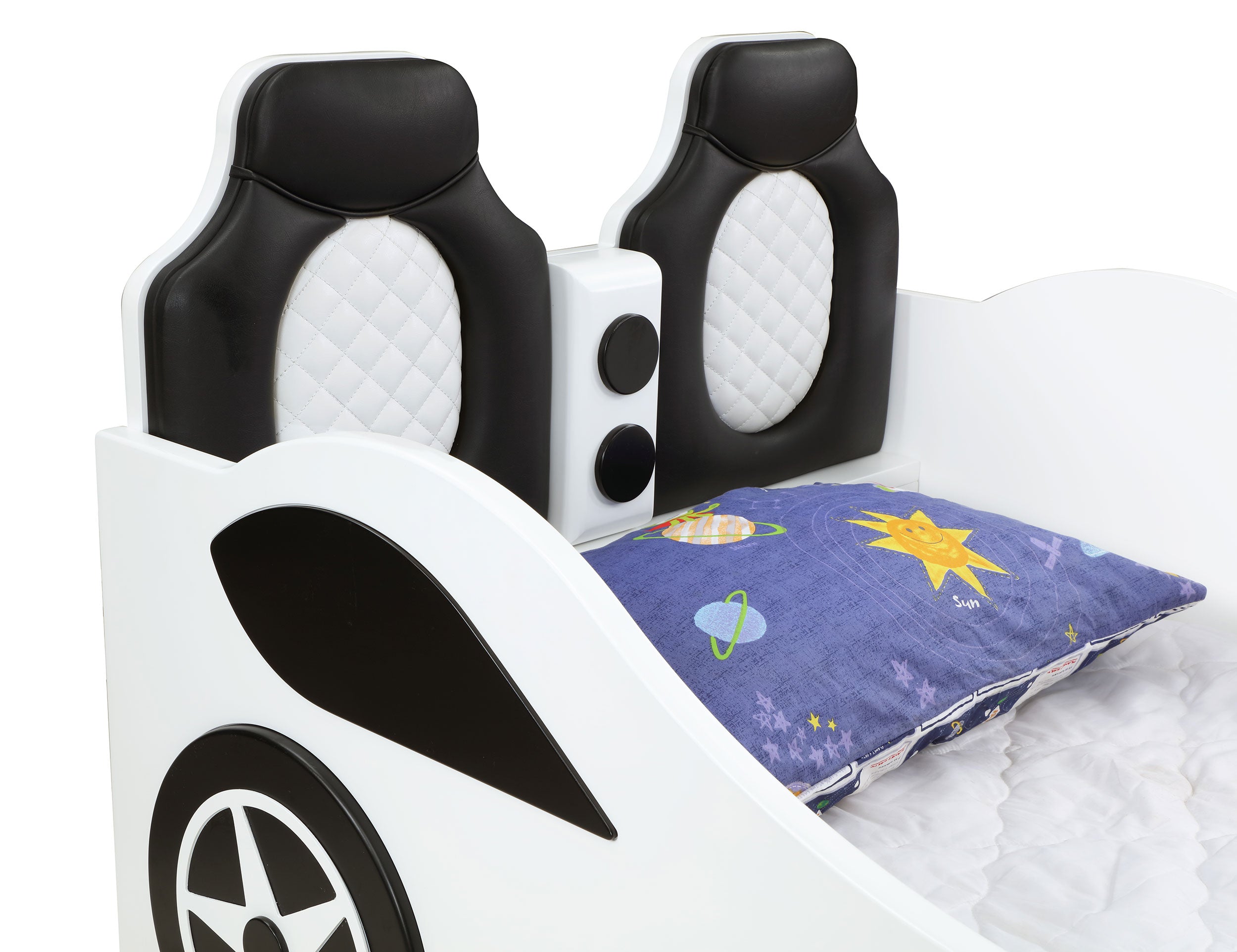Tron Wood LED Race Car Bed (Available in Red, White, Blue)