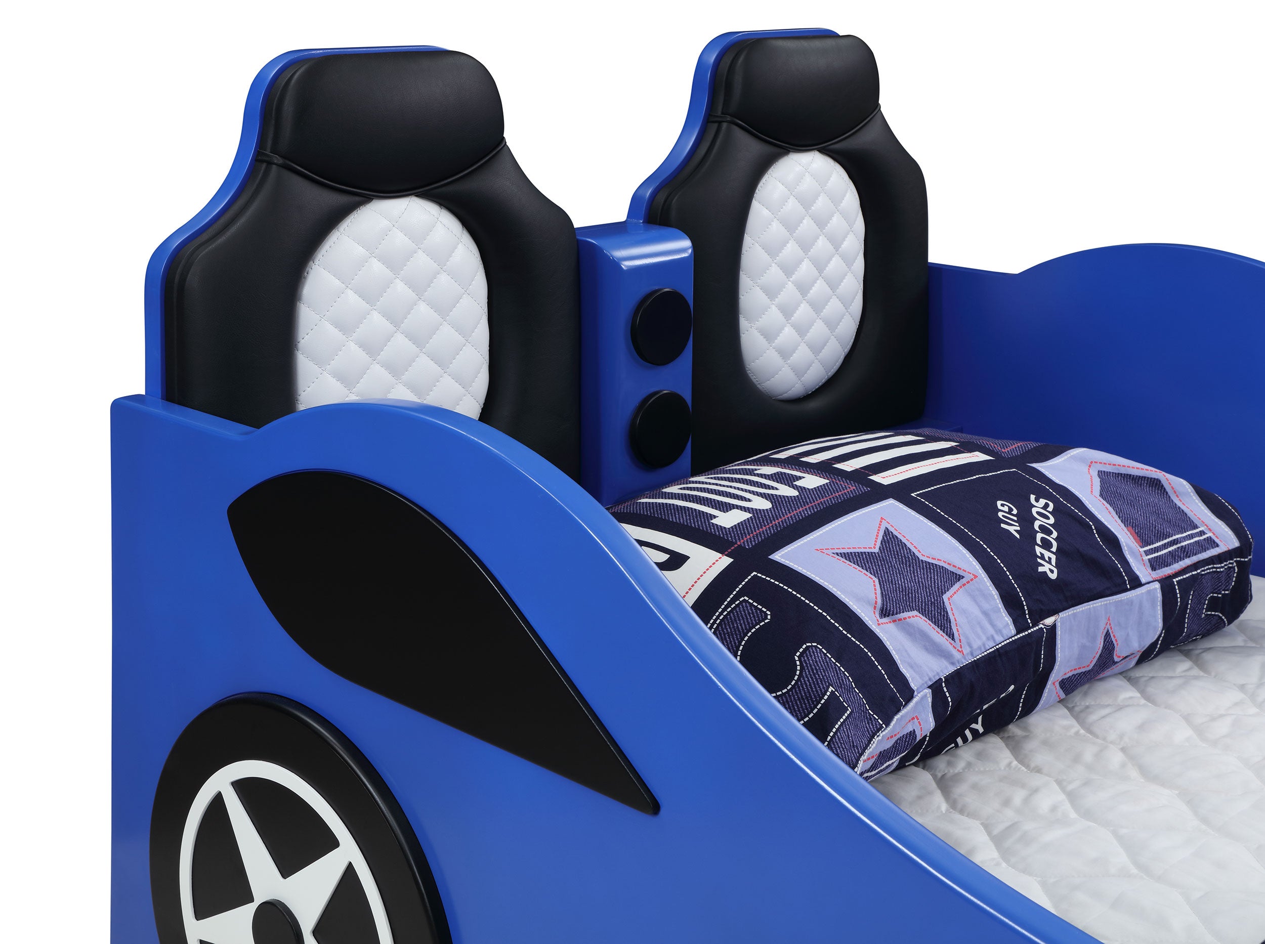 Tron Wood LED Race Car Bed (Available in Red, White, Blue)