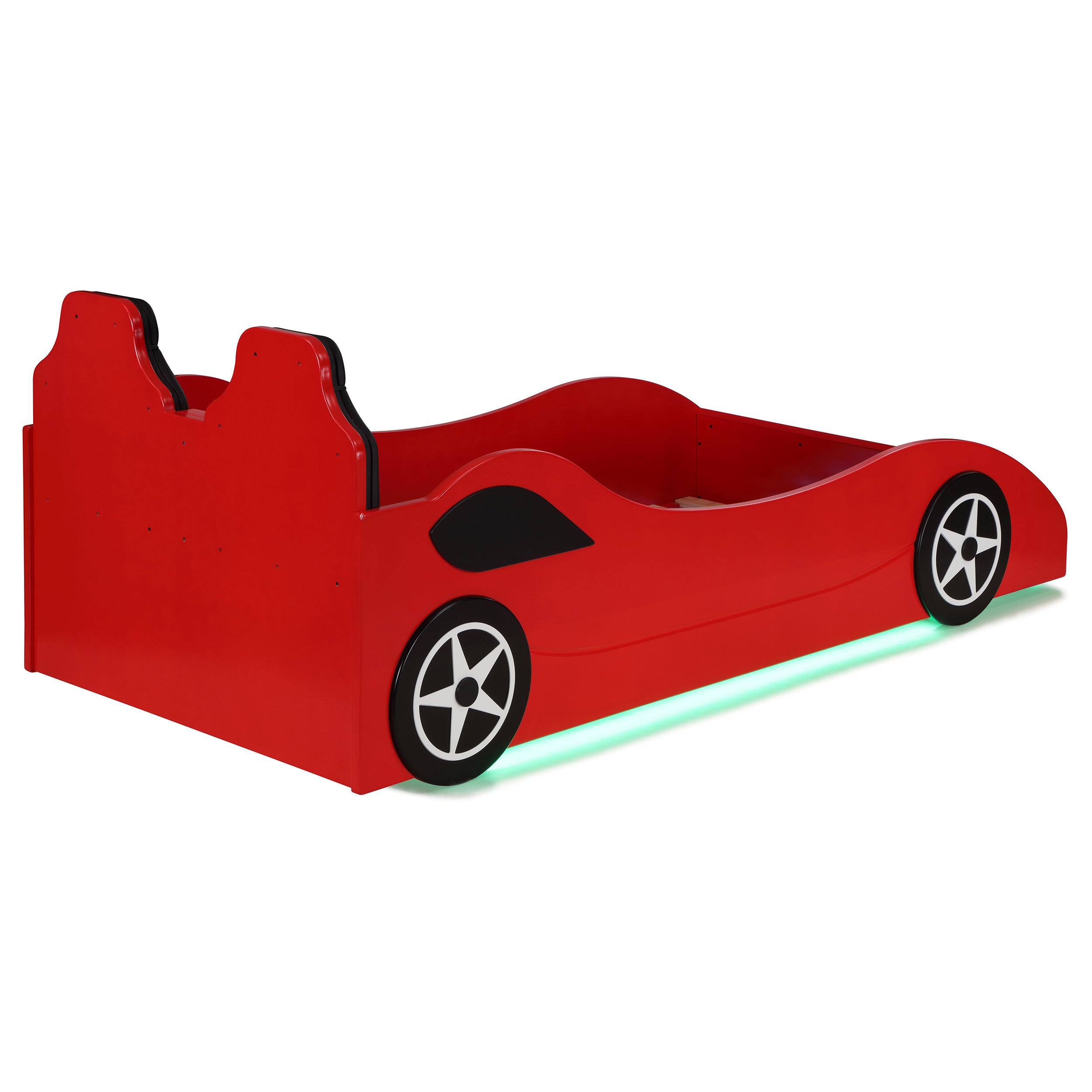 Tron Wood LED Race Car Bed (Available in Red, White, Blue)
