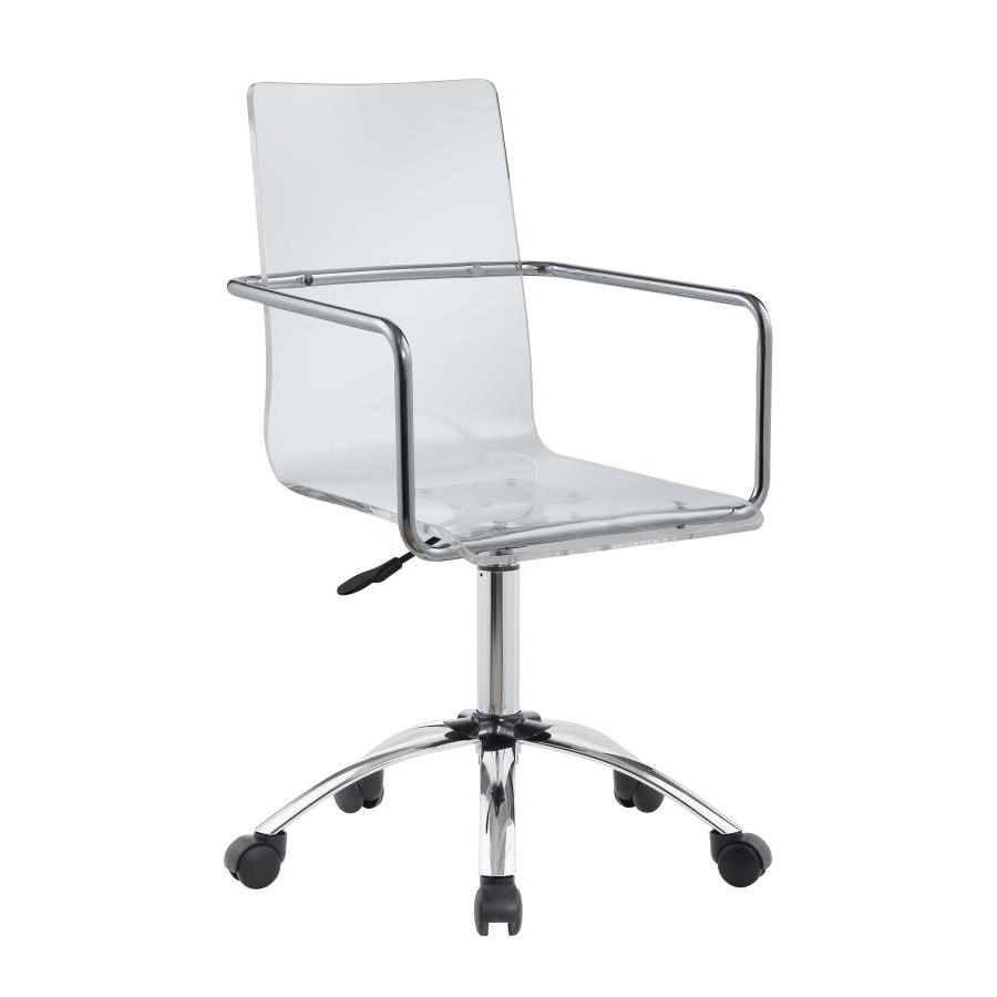  Coaster Furniture Amaturo 801436 Acrylic Adjustable Home Office Desk Chair - Clear IMAGE 1