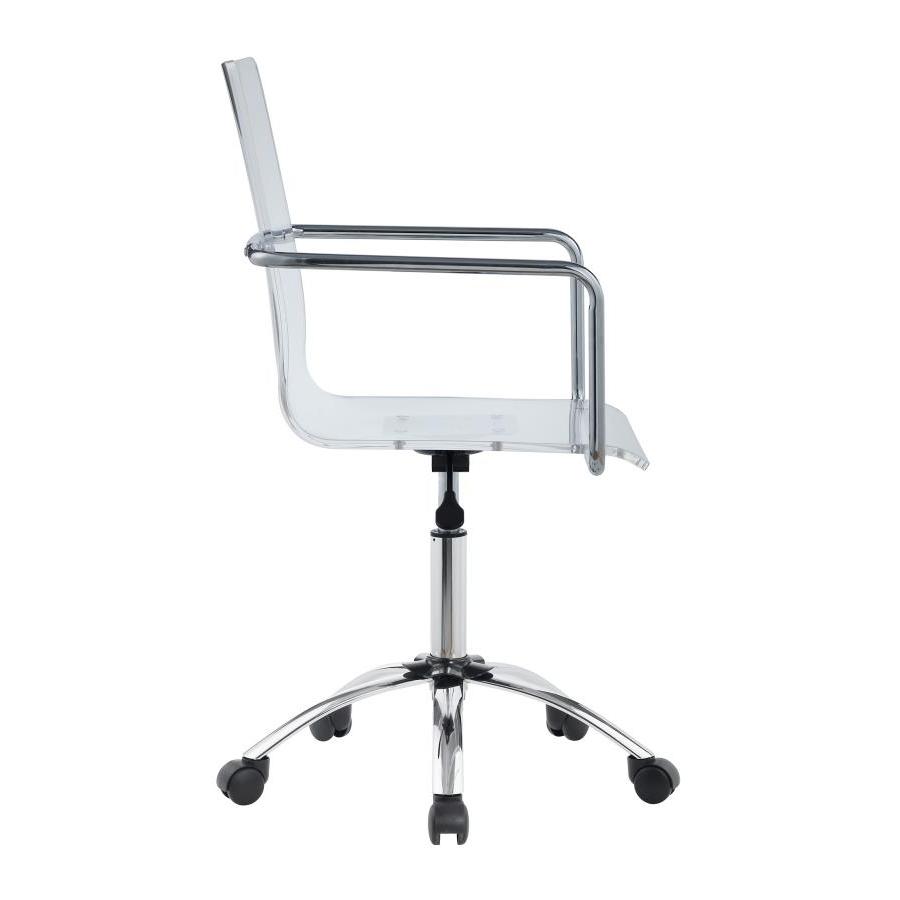  Coaster Furniture Amaturo 801436 Acrylic Adjustable Home Office Desk Chair - Clear IMAGE 7