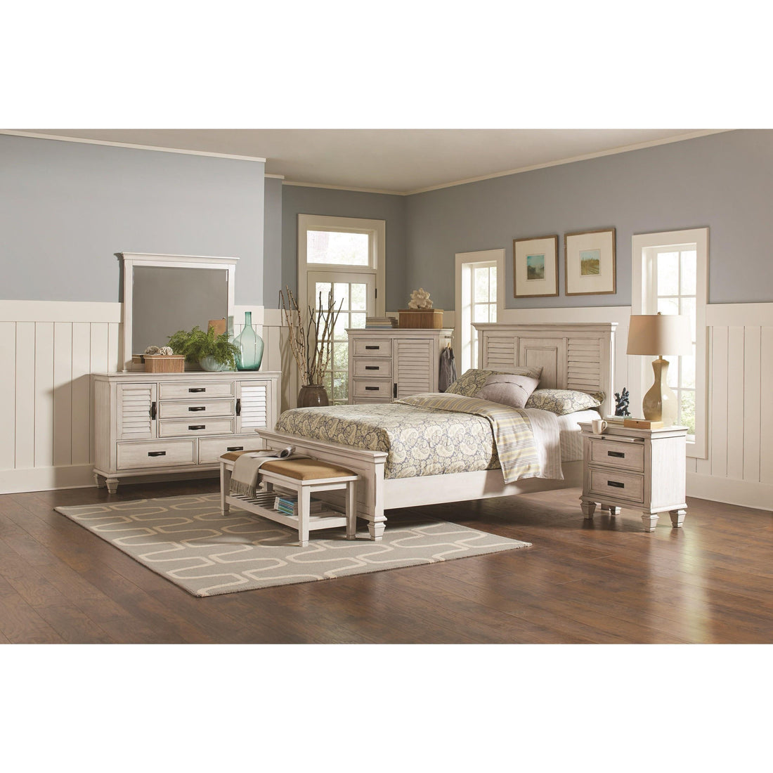  Size_King  -- Coaster Furniture Franco Panel Bed IMAGE 1