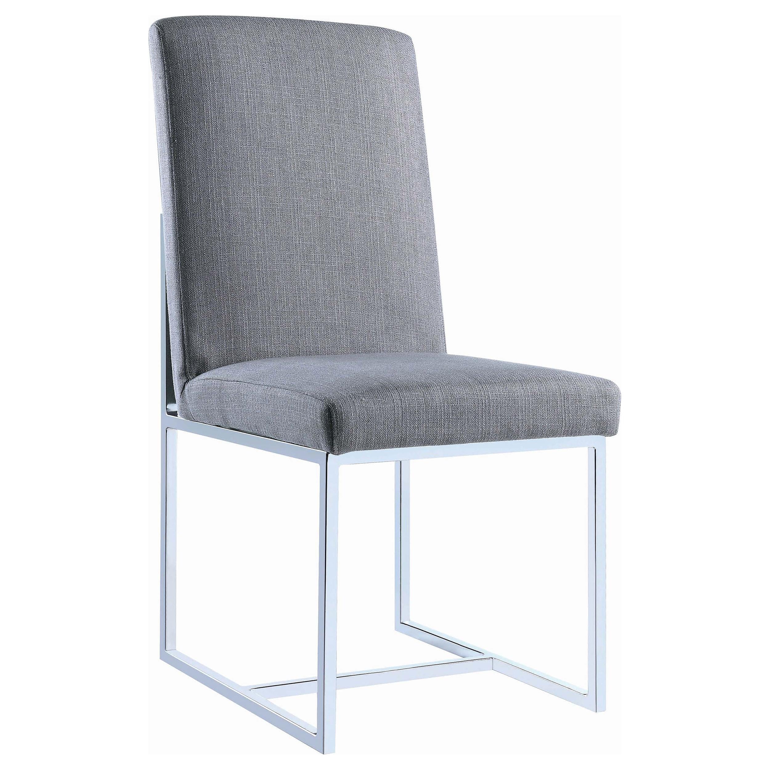  Coaster Furniture Mackinnon 107143 Upholstered Dining Side Chair - Grey (Set of 2) IMAGE 1