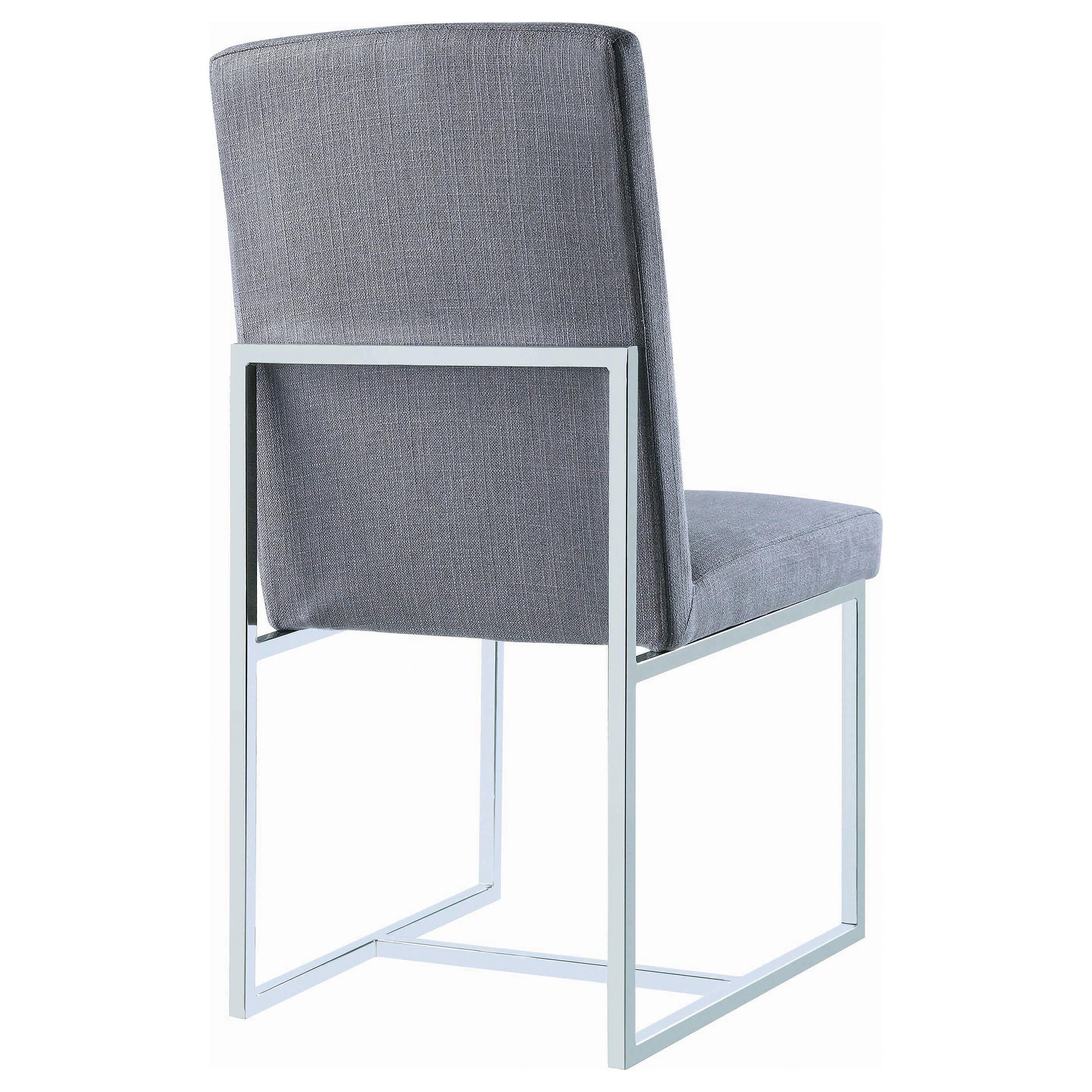 Coaster Furniture Mackinnon 107143 Upholstered Dining Side Chair - Grey (Set of 2) IMAGE 6