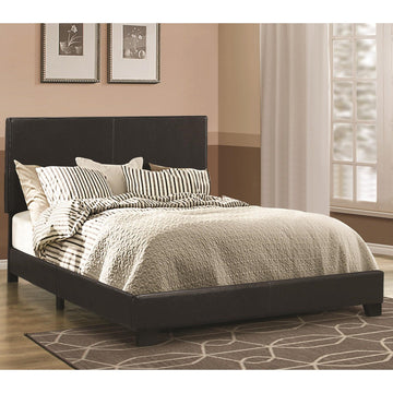  Size_Twin -- Dorian 300761T Faux Leather Upholstered Twin Panel Bed - Black IMAGE 1