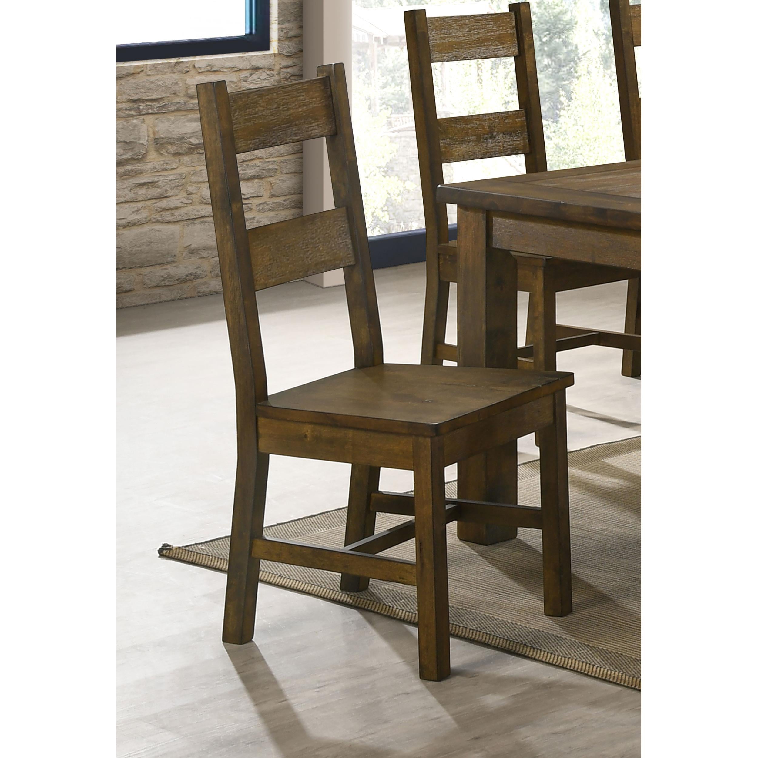  Coaster Furniture Coleman 107042 Dining Side Chair - Rustic Golden Brown (Set of 2) IMAGE 3