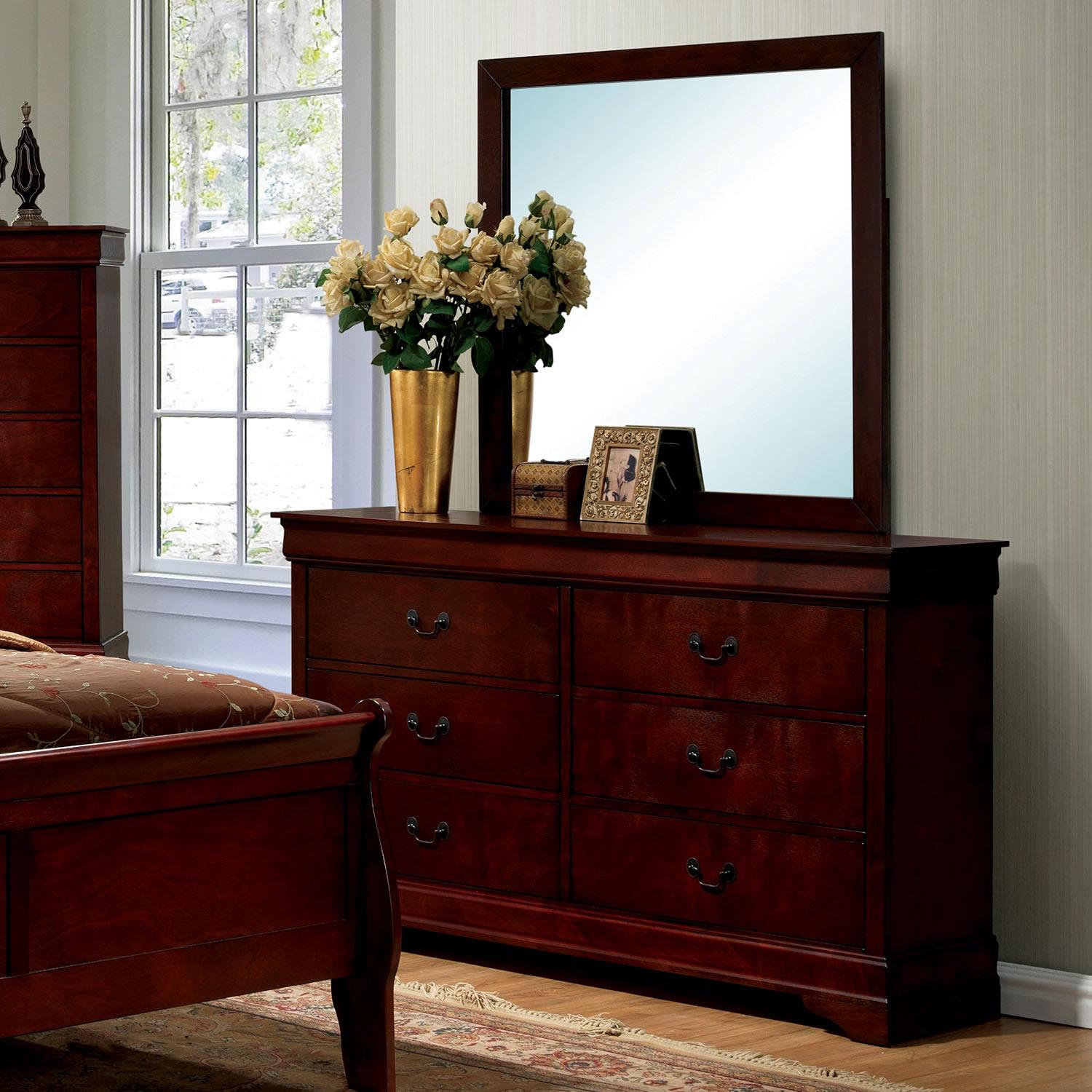  Furniture of America Louis Philippe III Dresser Mirror CM7866CH-M IMAGE 2