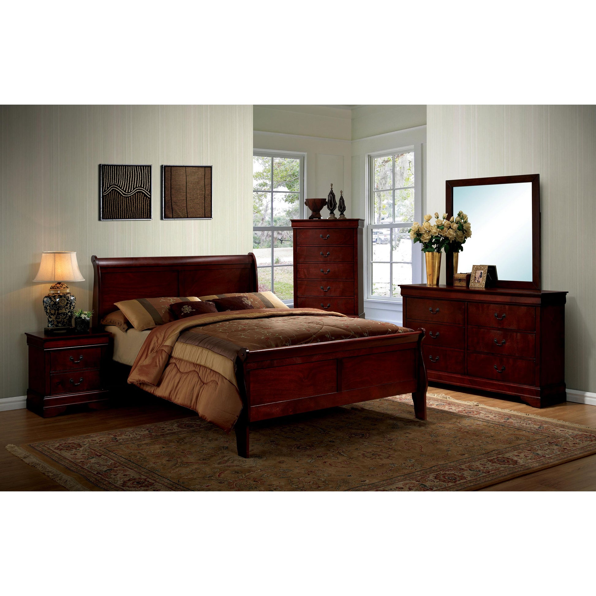  Furniture of America Louis Philippe III Dresser Mirror CM7866CH-M IMAGE 3