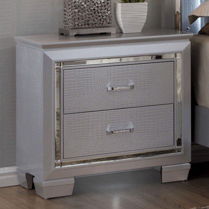  Furniture of America Bellanova 2-Drawer Nightstand CM7979SV-N IMAGE 1