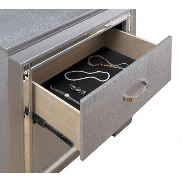  Furniture of America Bellanova 2-Drawer Nightstand CM7979SV-N IMAGE 2