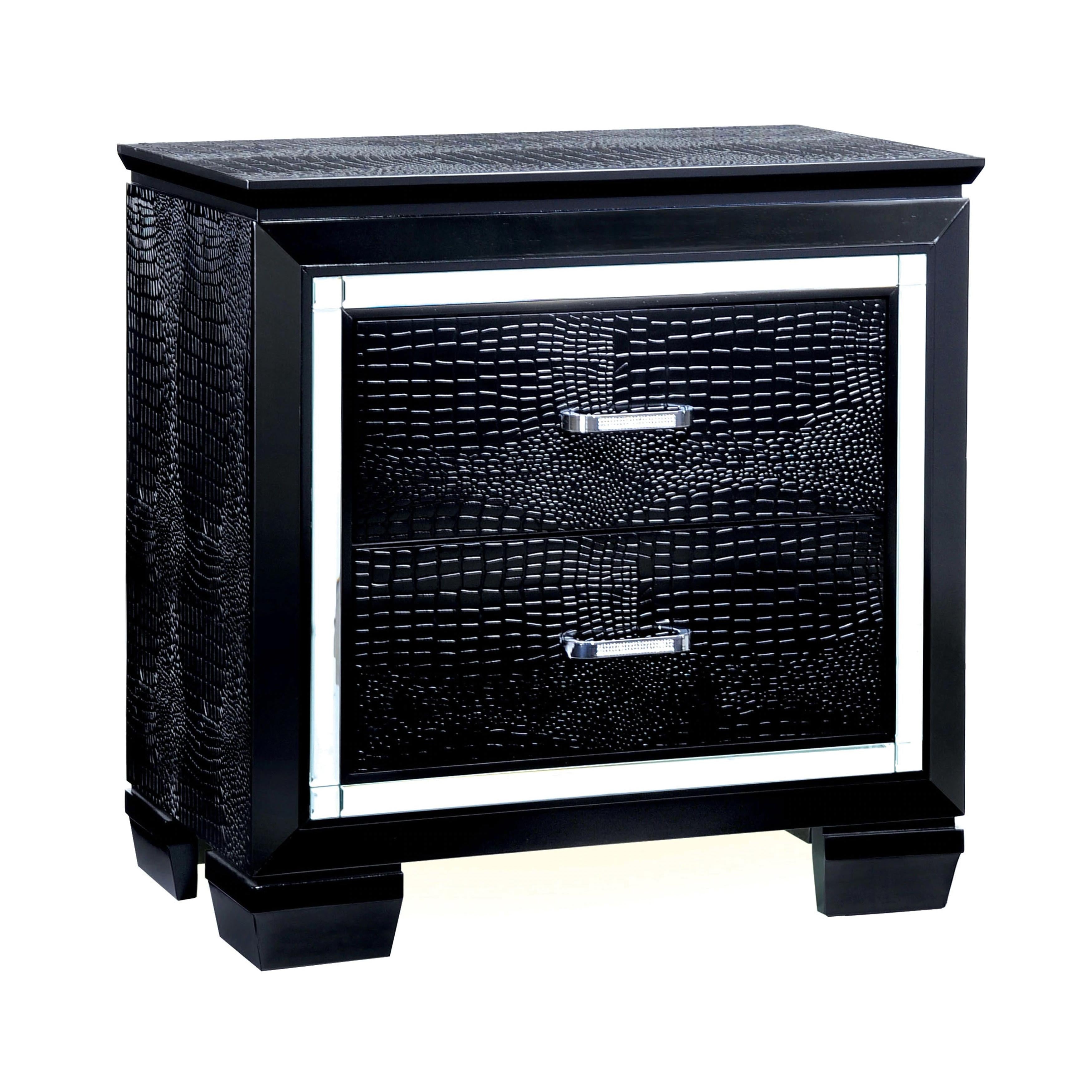  Furniture of America Bellanova 2-Drawer Nightstand CM7979BK-N IMAGE 1