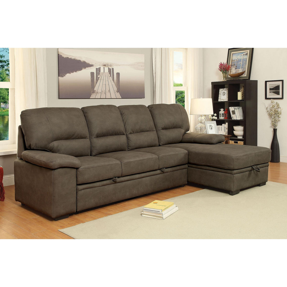  Furniture of America Alcester CM6908BR-SET Sectional IMAGE 1