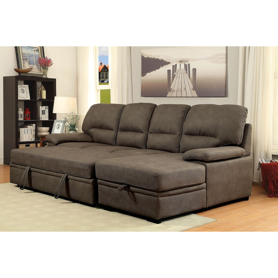  Furniture of America Alcester CM6908BR-SET Sectional IMAGE 1