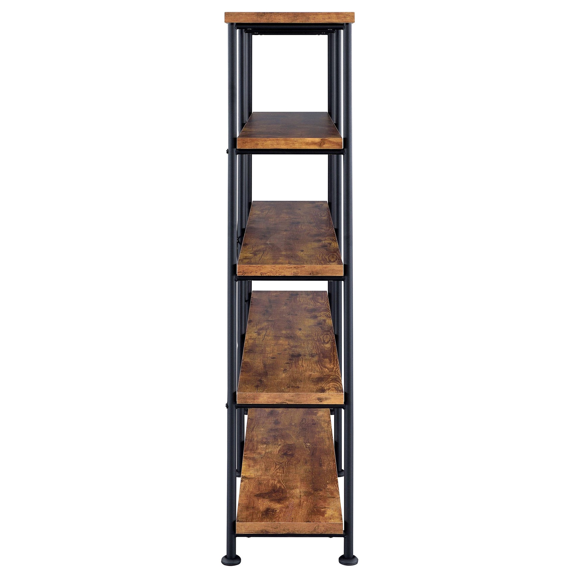  Coaster Furniture Analiese 801543 63-inch 4-shelf Double Bookshelf - Rustic Nutmeg IMAGE 6