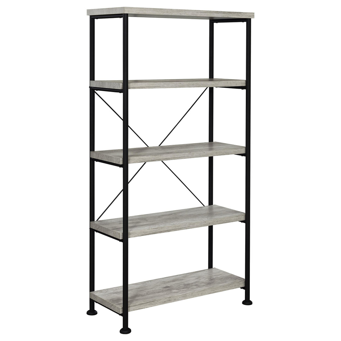  Coaster Furniture Analiese 801546 63-inch 4-shelf Bookshelf - Grey Driftwood IMAGE 1