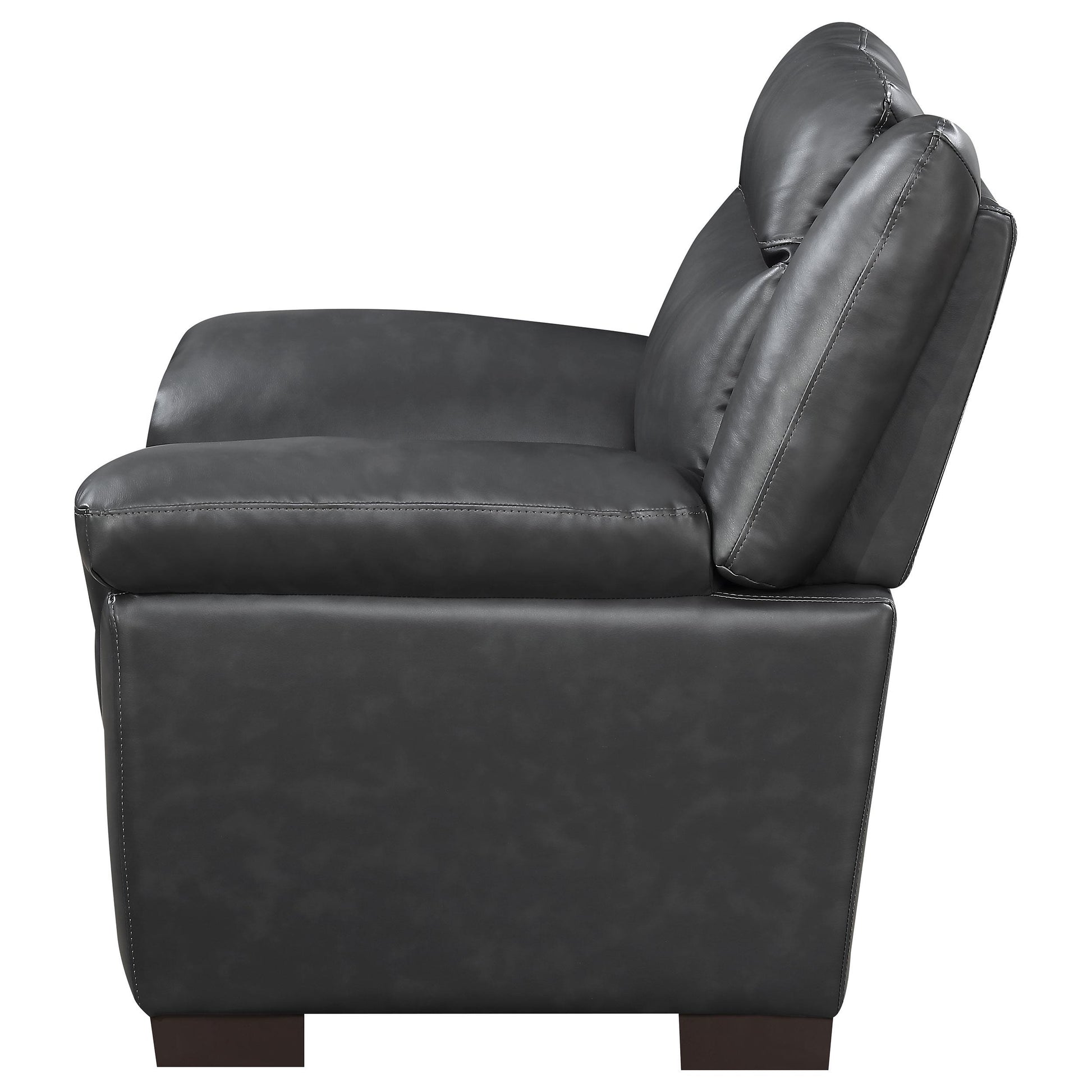  Coaster Furniture Arabella 506593 Upholstered Padded Arm Accent Chair - Grey IMAGE 4