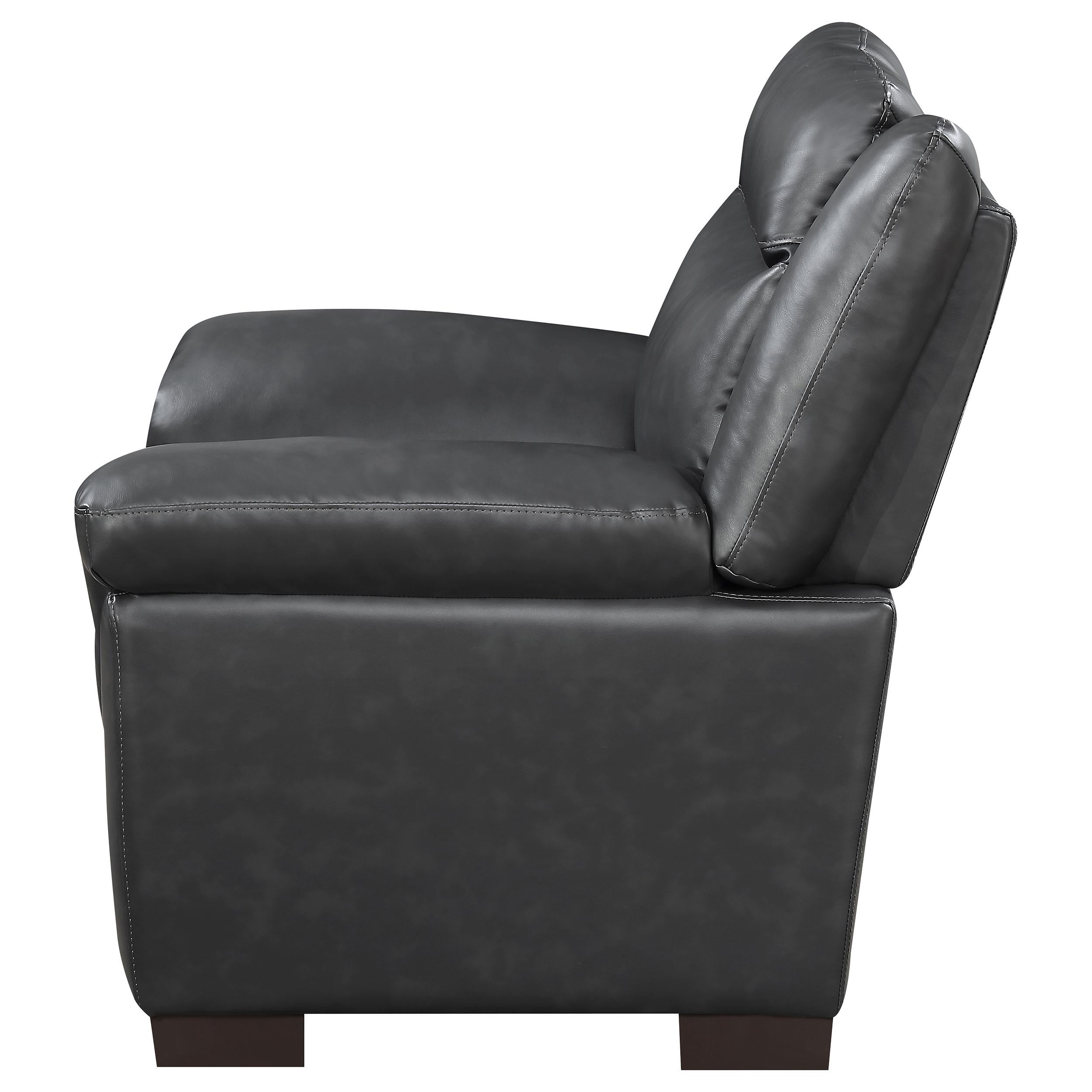 Coaster Furniture Arabella 506593 Upholstered Padded Arm Accent Chair - Grey IMAGE 4