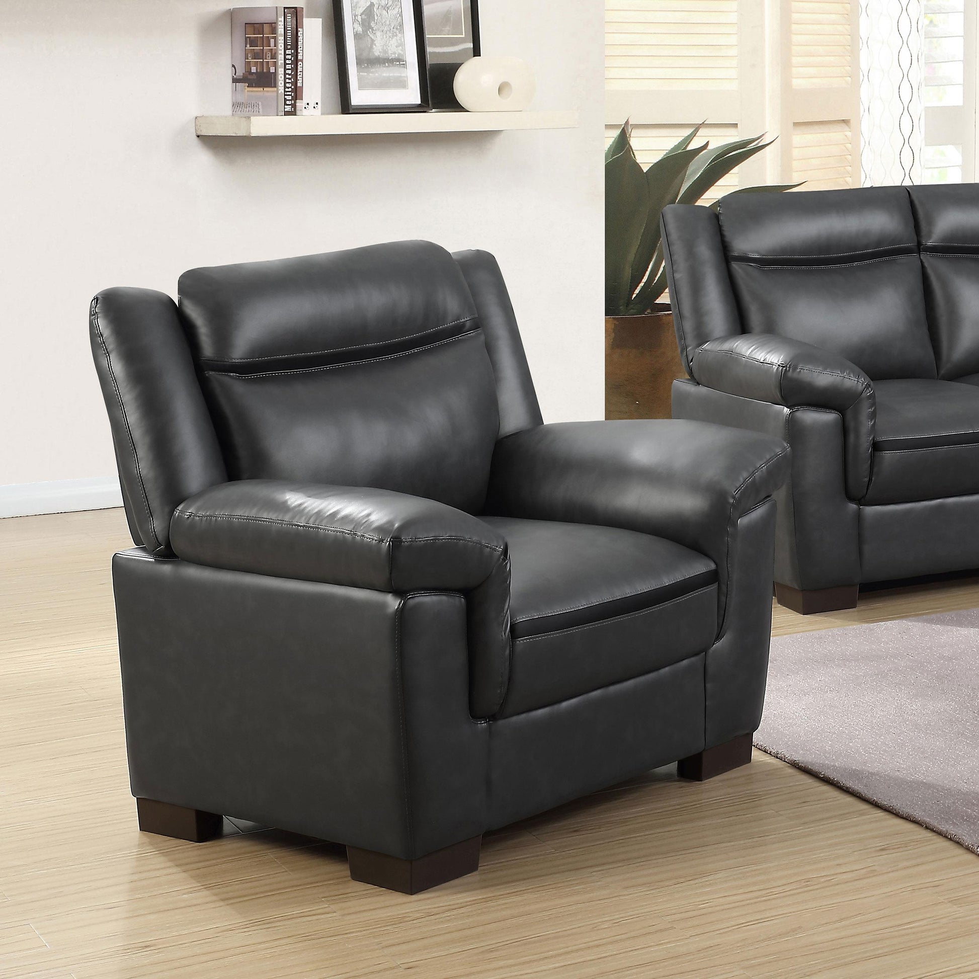  Coaster Furniture Arabella 506593 Upholstered Padded Arm Accent Chair - Grey IMAGE 7