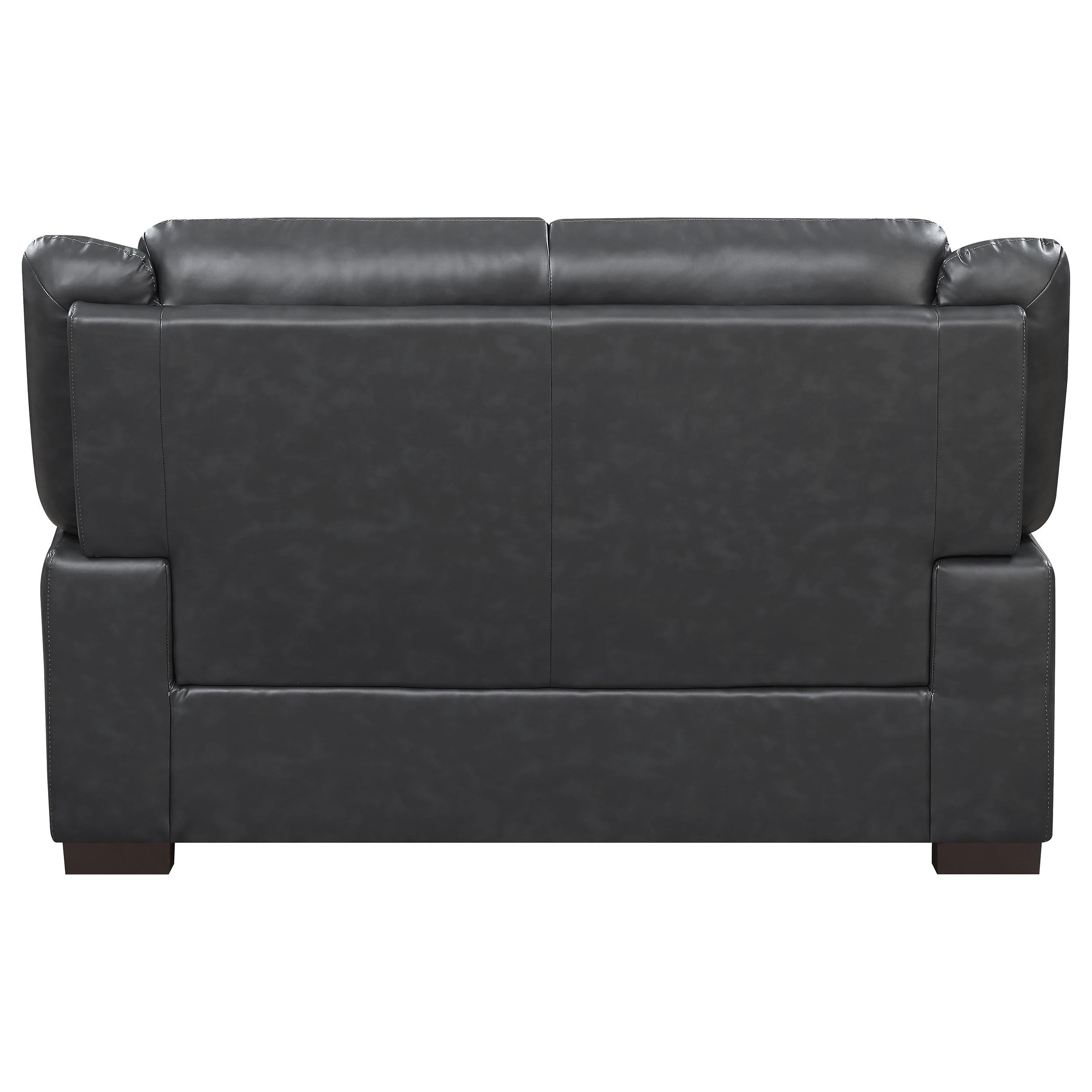  Coaster Furniture Arabella 506592 Upholstered Padded Arm Loveseat - Grey IMAGE 4
